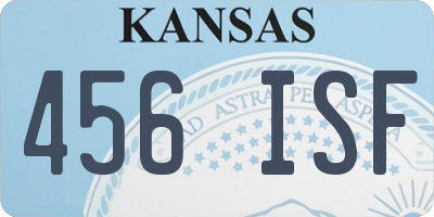 KS license plate 456ISF