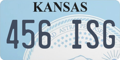 KS license plate 456ISG