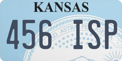 KS license plate 456ISP
