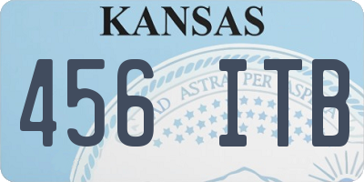 KS license plate 456ITB