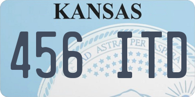 KS license plate 456ITD