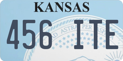 KS license plate 456ITE