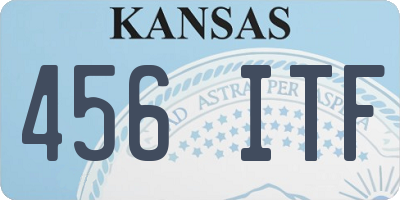 KS license plate 456ITF