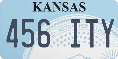 KS license plate 456ITY