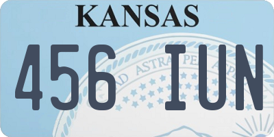 KS license plate 456IUN
