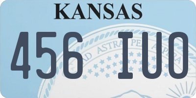 KS license plate 456IUO