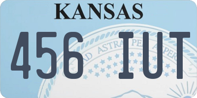 KS license plate 456IUT