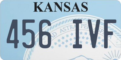 KS license plate 456IVF