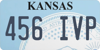 KS license plate 456IVP