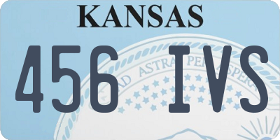 KS license plate 456IVS