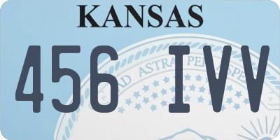 KS license plate 456IVV
