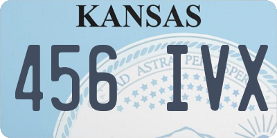 KS license plate 456IVX