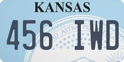 KS license plate 456IWD