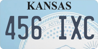 KS license plate 456IXC