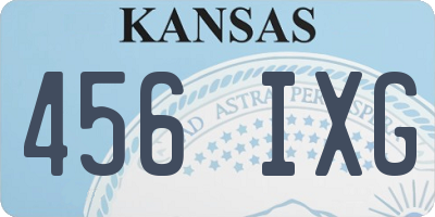 KS license plate 456IXG