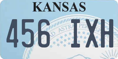 KS license plate 456IXH
