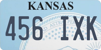 KS license plate 456IXK