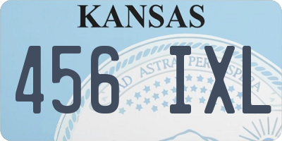 KS license plate 456IXL