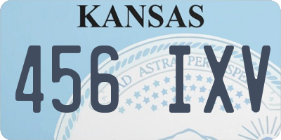 KS license plate 456IXV