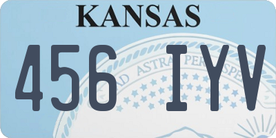 KS license plate 456IYV