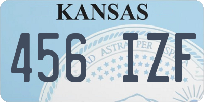 KS license plate 456IZF