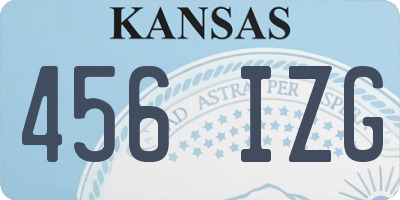 KS license plate 456IZG