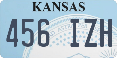 KS license plate 456IZH