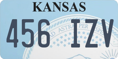 KS license plate 456IZV