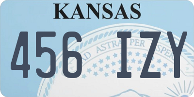 KS license plate 456IZY