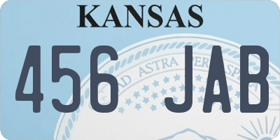KS license plate 456JAB