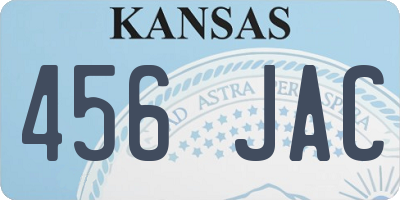 KS license plate 456JAC