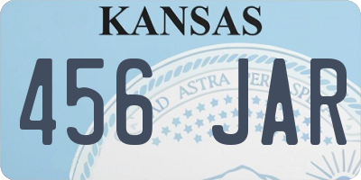 KS license plate 456JAR