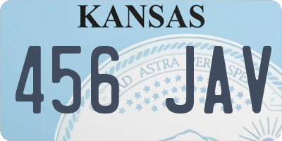 KS license plate 456JAV