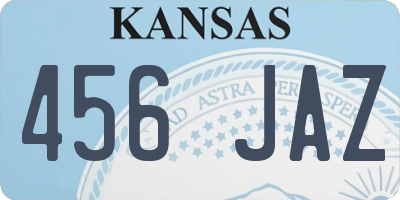 KS license plate 456JAZ