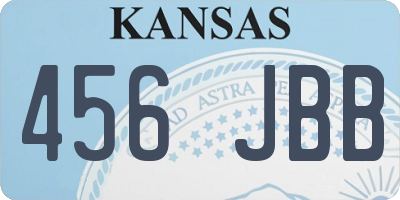 KS license plate 456JBB
