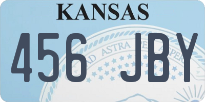 KS license plate 456JBY