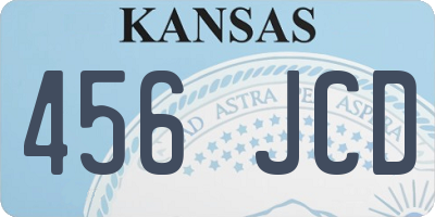 KS license plate 456JCD