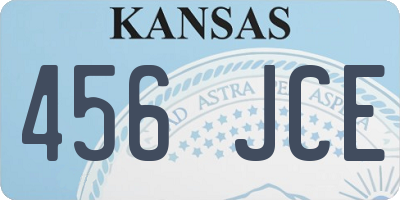 KS license plate 456JCE