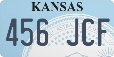 KS license plate 456JCF
