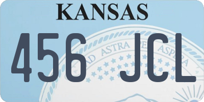 KS license plate 456JCL