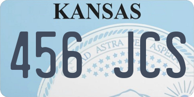 KS license plate 456JCS