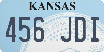 KS license plate 456JDI