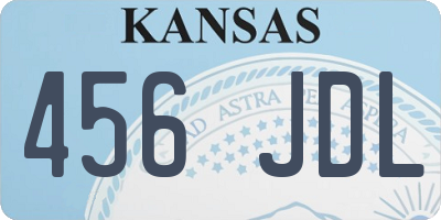 KS license plate 456JDL
