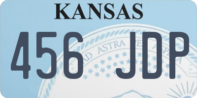 KS license plate 456JDP