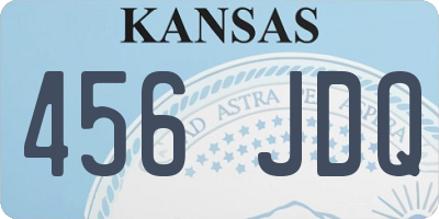 KS license plate 456JDQ