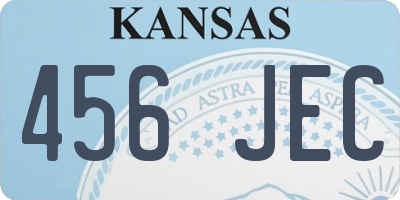 KS license plate 456JEC