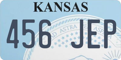 KS license plate 456JEP