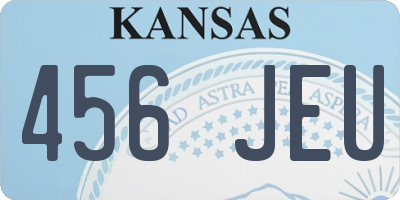 KS license plate 456JEU