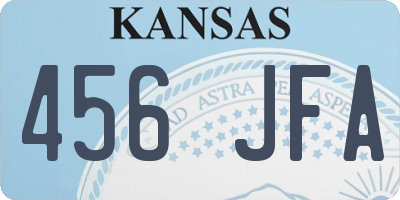 KS license plate 456JFA