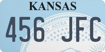 KS license plate 456JFC